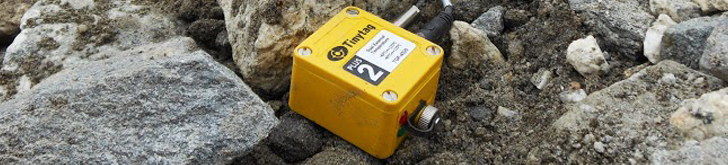 Tinytag temeprature data logger for glacial and climate change monitoring